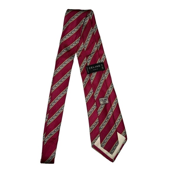 Celine Paris Men's 100% Silk Tie - Picture 2 of 11